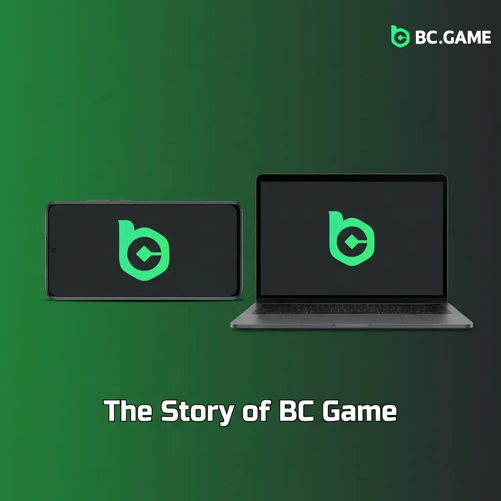 BC Game logo and homepage featuring cryptocurrency casino games and sports betting platform established in 2017