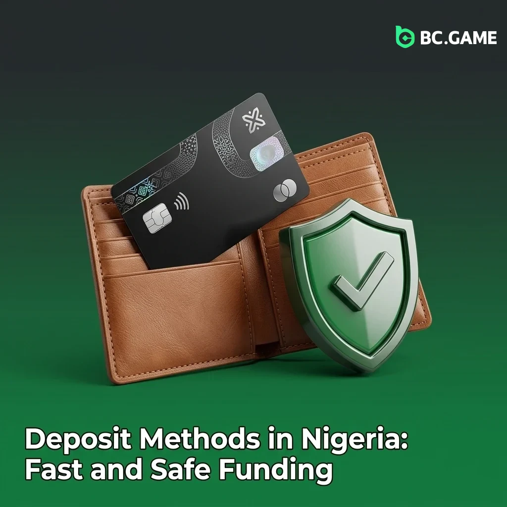Nigerian player selecting a deposit method in the BC.Game cashier to fund their account in NGN